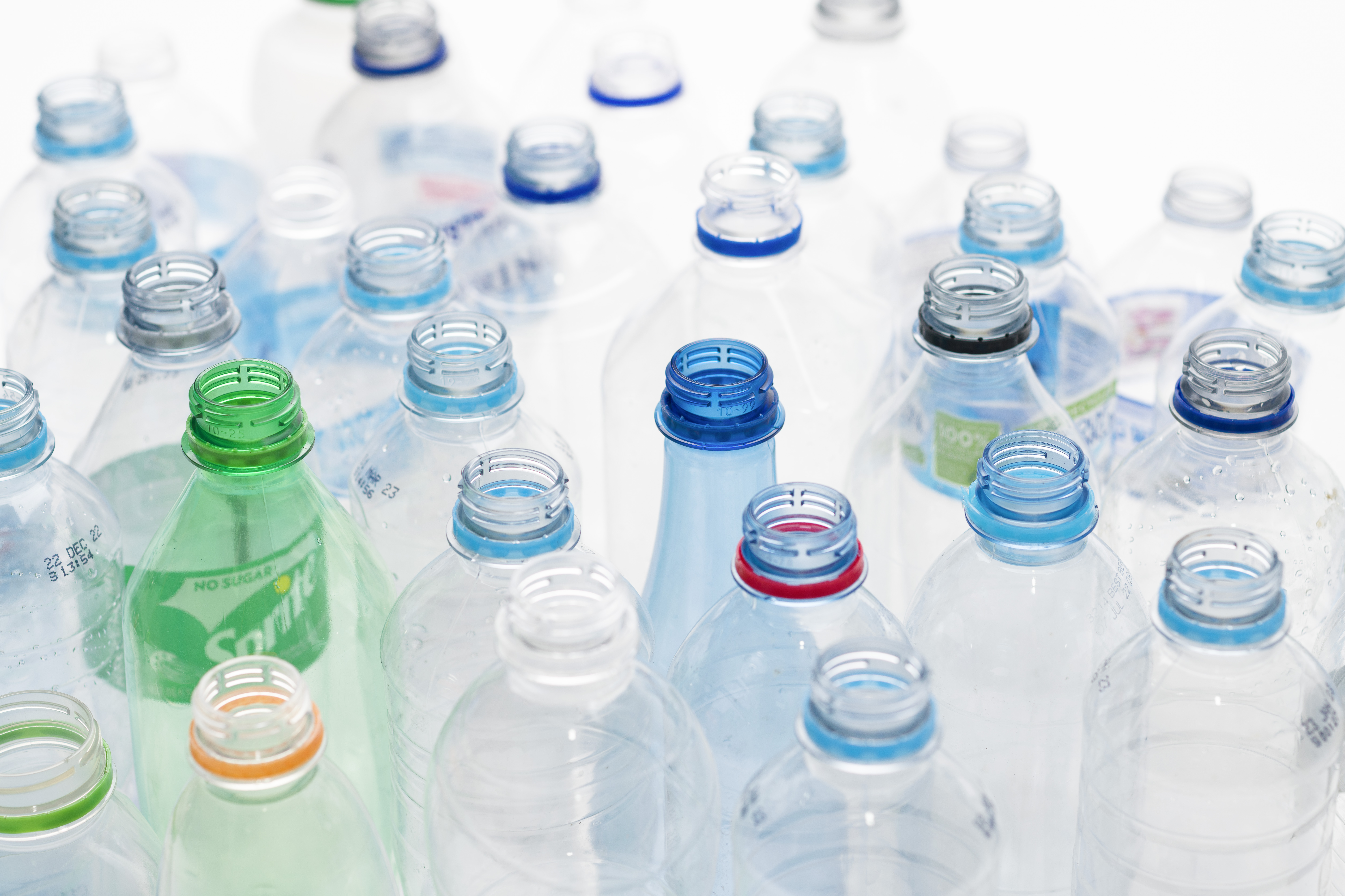 Group of plastic drink bottles