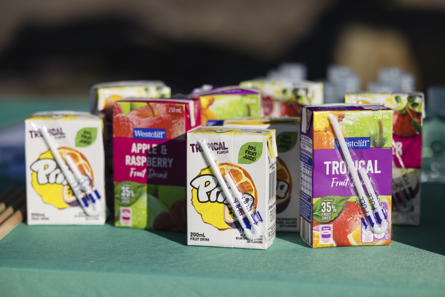 Line up of poppers 