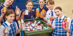 250,000 containers, 28 schools 