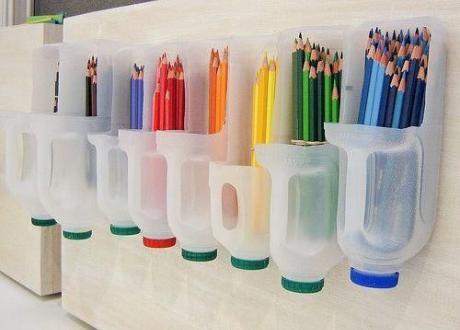Pencils in containers